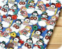 Christmas Fabric with snowmen and presents half yard