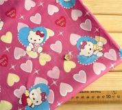 Hello Kitty Fabric pink hearts Sanrio half yard