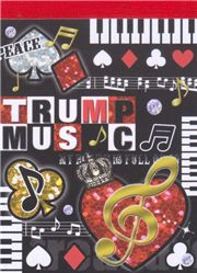Kamio mini Memo Pad music glitter heart Japan kawaii