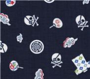 Japanese Tradition Skulls Kokka Fabric Japan half yard