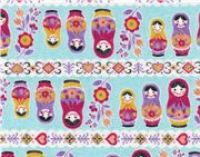Matryoshka Kokka Fabric from Japan kawaii half yard