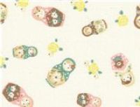 Matryoshka Jersey Kokka Fabric from Japan kawaii half yard