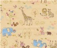 Zoo Animals Kokka Fabric Japan kawaii half yard