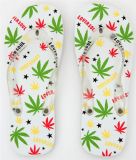 Q-Lia Flip-Flops Sandalen Marihuana Hanf Pflanze