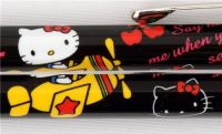 black Hello Kitty ballpoint pen three apples