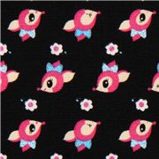 schwarzer Rehe Kokka Oxfordstoff kawaii aus Japan