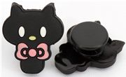 black kitty buttonhole button from Japan kawaii