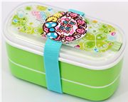 blue Bento Box lunch belt with strawberry Japan kawaii