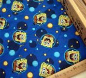 blauer Spongebob Stoff Punkte 0,5m