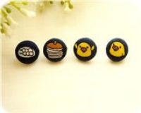 kawaii Rilakkuma Kiiroitori Kn�pfe 4 St�ck