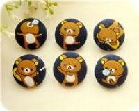 kawaii Rilakkuma Kn�pfe Relax B�r 6 St�ck