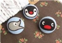 kawaii penguin seal kawaii buttons 3 pcs