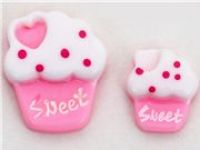 pink cute kawaii cupcakes miniature deco 2pcs - Miniature Items - Hobby Supplies - kawaii shop modes4U - cute clothes, bags, accessories, stationery and more
