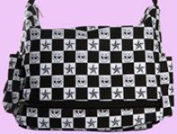 black Canvas bag with skulls & stars
