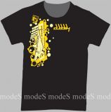 black CubicEx T-shirt *yellow Shark* size L