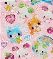 s�sse Glitzer Sticker Crux Hasen Eichh�rnchen Katzen