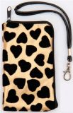 s�sse Leo Herz Samt Handytasche gold