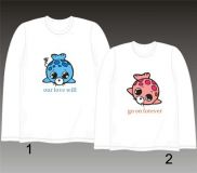cute long shirt sweater seal white kawaii M