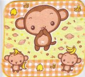 cute monkey face towel with banana