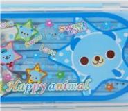 Blue Bento Cutlery Set Kawaii Bear