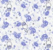 blauer kawaii Stoff mit Hasen 0,5m