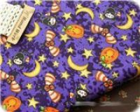 Halloween Stoff Fledermaus K�rbisse Sterne 0,5m