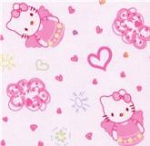 Pink Kawaii Fabric with Hello Kitty as an Angel 1m