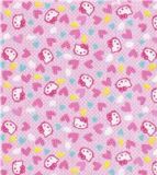pink kawaii fabric with Hello Kitty heads 0.5m