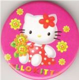 pink Hello Kitty Flower Dress kawaii Badge