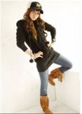 cute kawaii Hoodie with bear ears dark grey