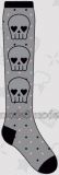 Loungefly gray skull star rockabilly knee socks