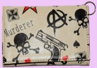 beige Geldb�rse mit Murderer-Print
