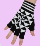 black-white nautical star fingerless gloves