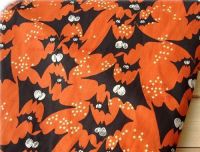 oranger Halloween Stoff Fledermaus mit Sternen 0,5m