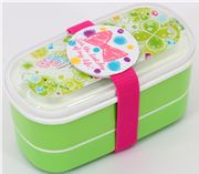 pink Bento Box lunch belt with ribbon Japan kawaii
