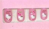 pink Hello Kitty artificial nails 20 pieces