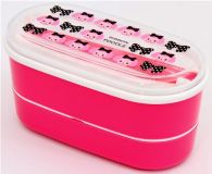 pink Phoenix Bento Box poodle with ribbons Lunch Box