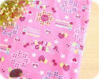 pinker kawaii Blumen Fr�chte Stoff 0,5m