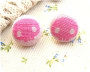 pink skull button cute 1 pc