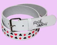 white belt with poker symbols
