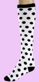white polka dots Knee Socks