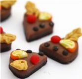 s�sse kawaii mini Schokolade Kuchen Ton Deko 5 St�ck