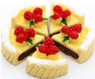 s�sse gelbe Kuchenst�cke kawaii Miniatur Deko 5 St�ck