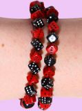 black-red dices necklace