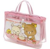 pink San-X cosmetic bag *Rilakkuma Korilakkuma*