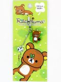 San-X kawaii cellphone strap Rilakkuma cloverleaf