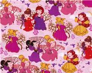 rose princess Fabric with animals 0.5m