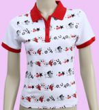 weiss-rotes Poker Karten Polo T-Shirt Gr S