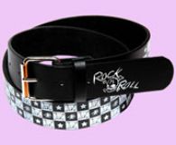 black belt with skulls and stars