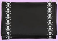 black skulls wallet
